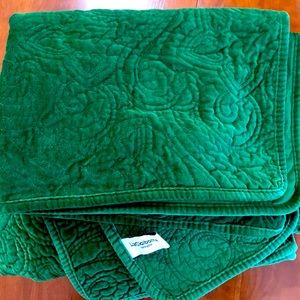 NWOT Twin Designer Velvet Quilt with Sham